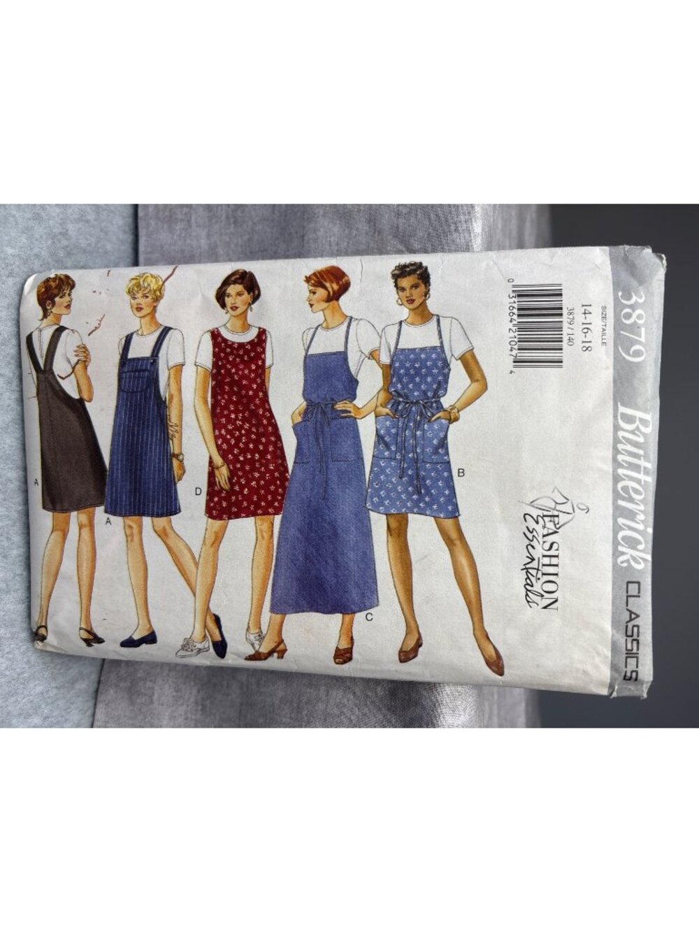 Butterick 3879 Dress Shirt Sewing Pattern Size 14-16-18 1995 Uncut